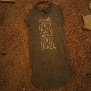 Basically no and still no T shirt dress